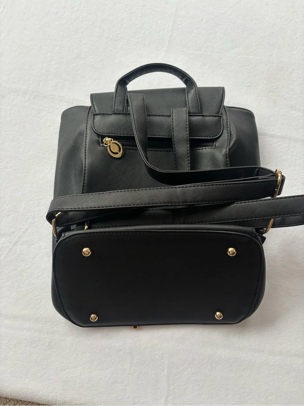 New!! Amazon Black Backpack with Gold Accents